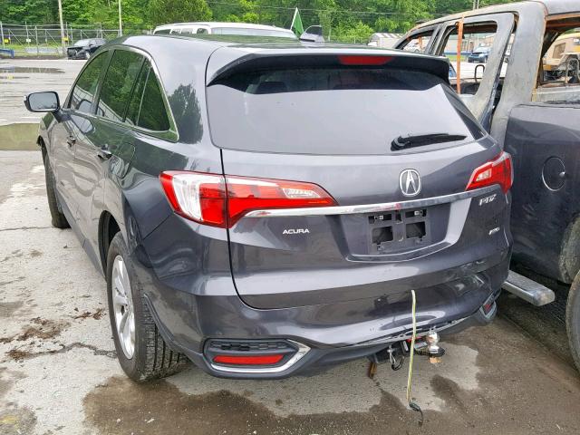 5J8TB4H33GL008584 - 2016 ACURA RDX GRAY photo 3