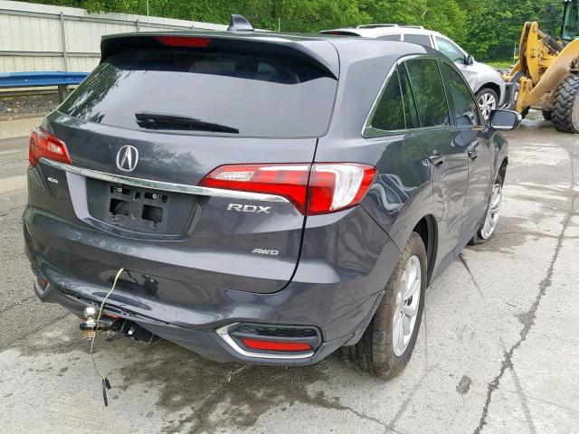 5J8TB4H33GL008584 - 2016 ACURA RDX GRAY photo 4