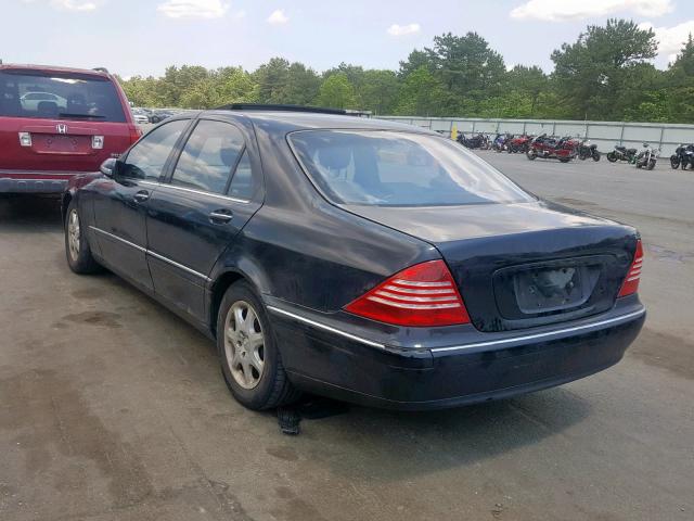 WDBNG75J82A300070 - 2002 MERCEDES-BENZ S 500 BLACK photo 3