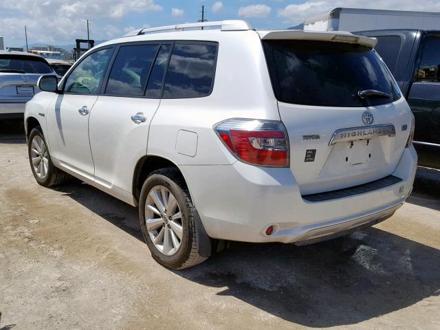 JTEEW41A182000524 - 2008 TOYOTA HIGHLANDER WHITE photo 3