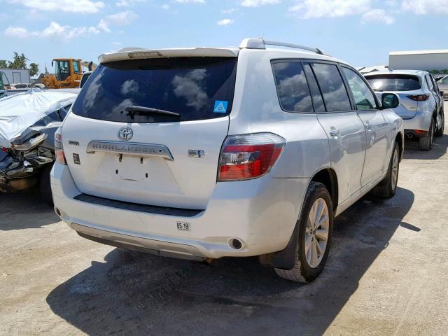 JTEEW41A182000524 - 2008 TOYOTA HIGHLANDER WHITE photo 4