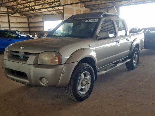 1N6ED27T61C345584 - 2001 NISSAN FRONTIER C BEIGE photo 2