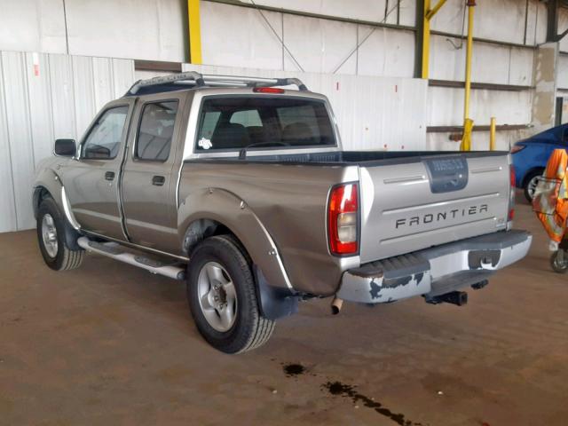 1N6ED27T61C345584 - 2001 NISSAN FRONTIER C BEIGE photo 3