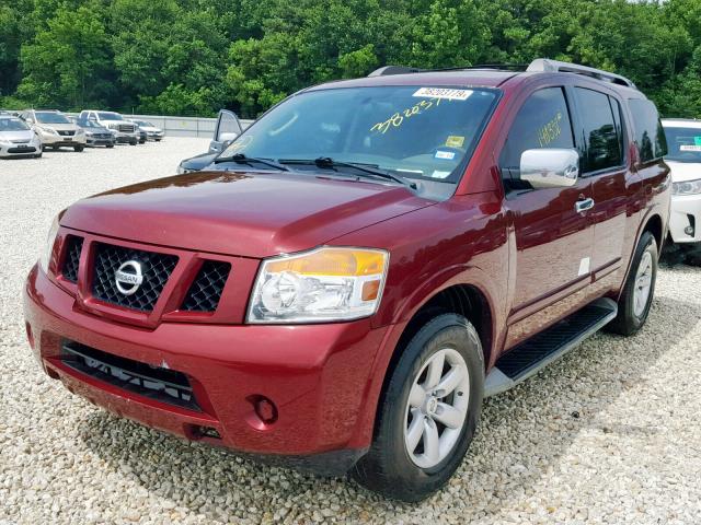 5N1BA0ND8BN608061 - 2011 NISSAN ARMADA SV BURGUNDY photo 2