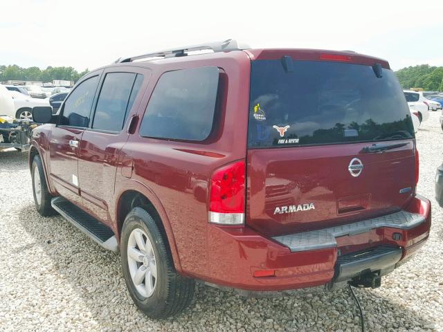 5N1BA0ND8BN608061 - 2011 NISSAN ARMADA SV BURGUNDY photo 3