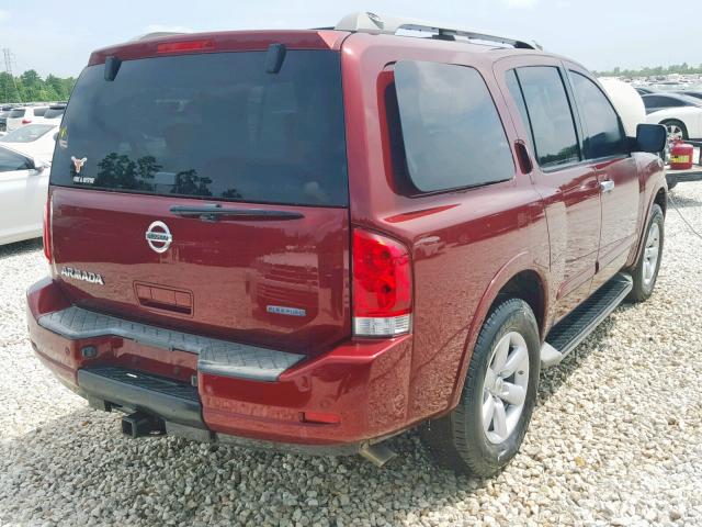 5N1BA0ND8BN608061 - 2011 NISSAN ARMADA SV BURGUNDY photo 4