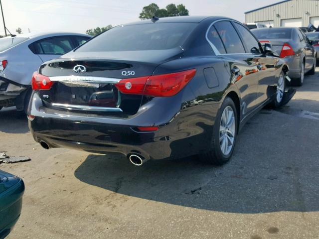 JN1BV7ARXFM400233 - 2015 INFINITI Q50 BASE BLACK photo 4