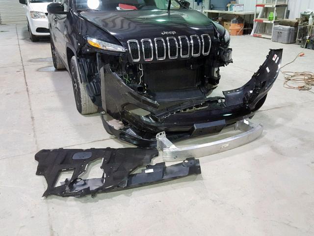 1C4PJMCB8EW186245 - 2014 JEEP CHEROKEE L BLACK photo 9