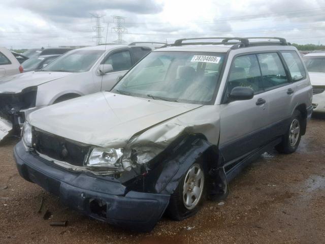 JF1SF6358YH727195 - 2000 SUBARU FORESTER L SILVER photo 2