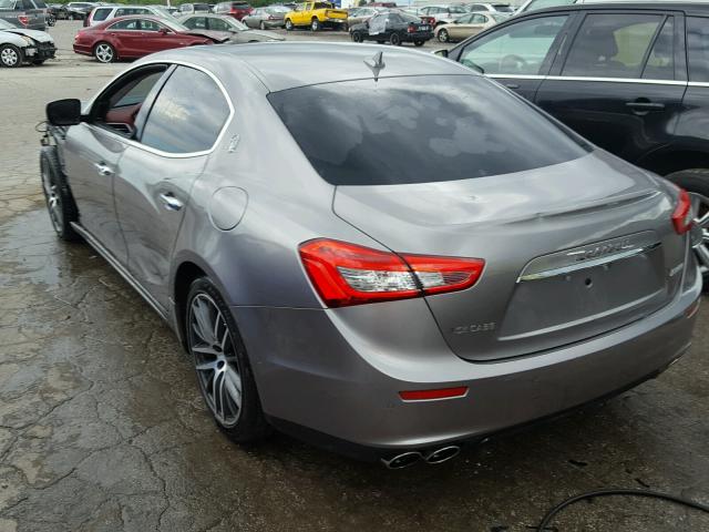 ZAM57XSA5F1145176 - 2015 MASERATI GHIBLI GRAY photo 3