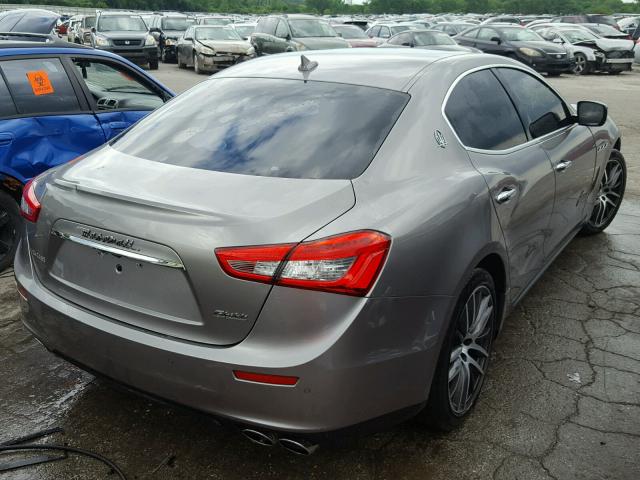 ZAM57XSA5F1145176 - 2015 MASERATI GHIBLI GRAY photo 4