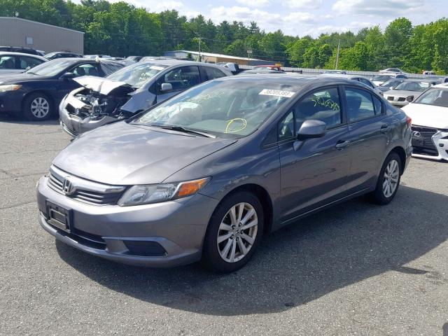 2HGFB2F94CH307758 - 2012 HONDA CIVIC EXL GRAY photo 2