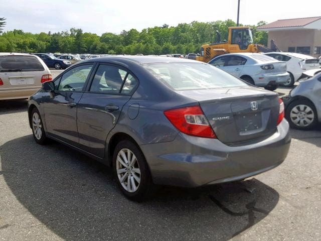 2HGFB2F94CH307758 - 2012 HONDA CIVIC EXL GRAY photo 3