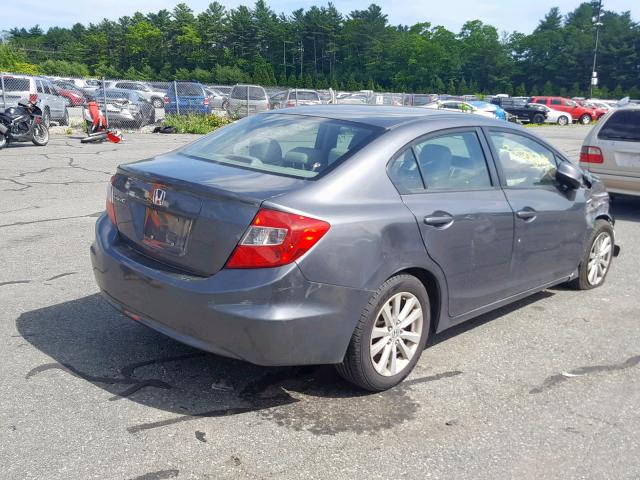 2HGFB2F94CH307758 - 2012 HONDA CIVIC EXL GRAY photo 4