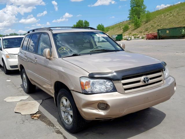 JTEEP21A440021312 - 2004 TOYOTA HIGHLANDER GOLD photo 1