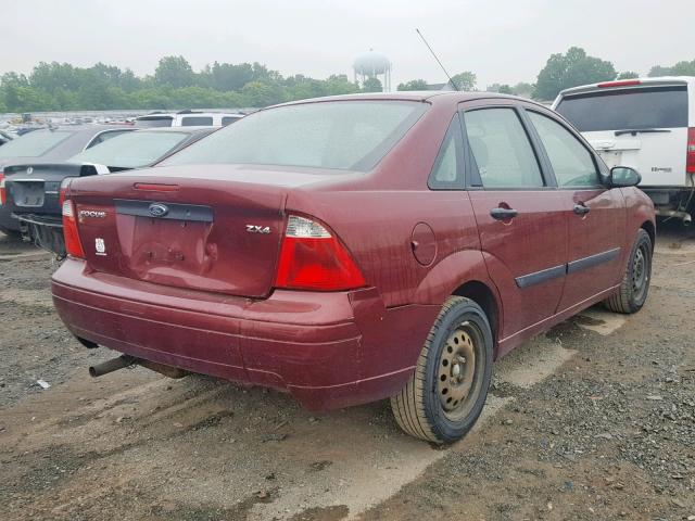 1FAFP34N66W122564 - 2006 FORD FOCUS ZX4 RED photo 4