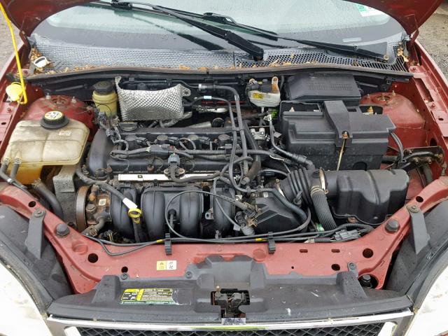 1FAFP34N66W122564 - 2006 FORD FOCUS ZX4 RED photo 7