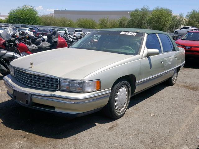 1G6KD52Y2TU258243 - 1996 CADILLAC DEVILLE GREEN photo 2