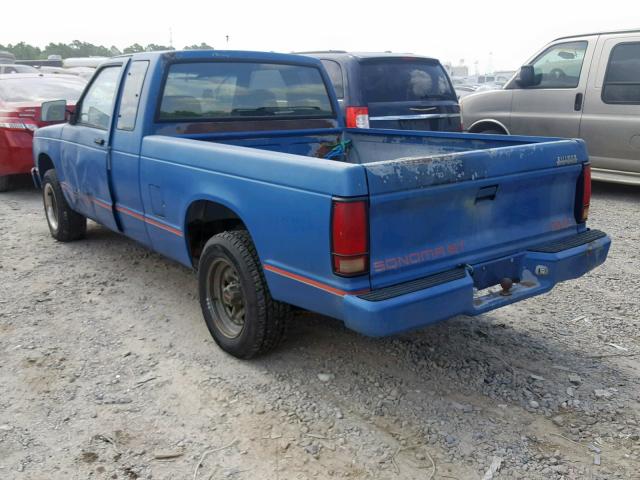 1GTCS19R6N2518026 - 1992 GMC SONOMA BLUE photo 3