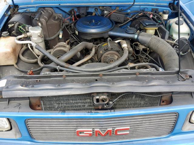 1GTCS19R6N2518026 - 1992 GMC SONOMA BLUE photo 7