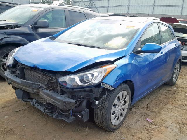 KMHD35LH8HU350192 - 2017 HYUNDAI ELANTRA GT BLUE photo 2