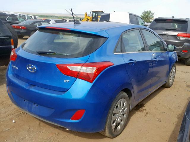 KMHD35LH8HU350192 - 2017 HYUNDAI ELANTRA GT BLUE photo 4