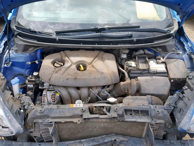 KMHD35LH8HU350192 - 2017 HYUNDAI ELANTRA GT BLUE photo 7