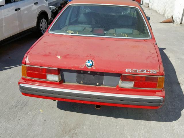 WBAEC8413J3267421 - 1988 BMW 635 CSI AU RED photo 9