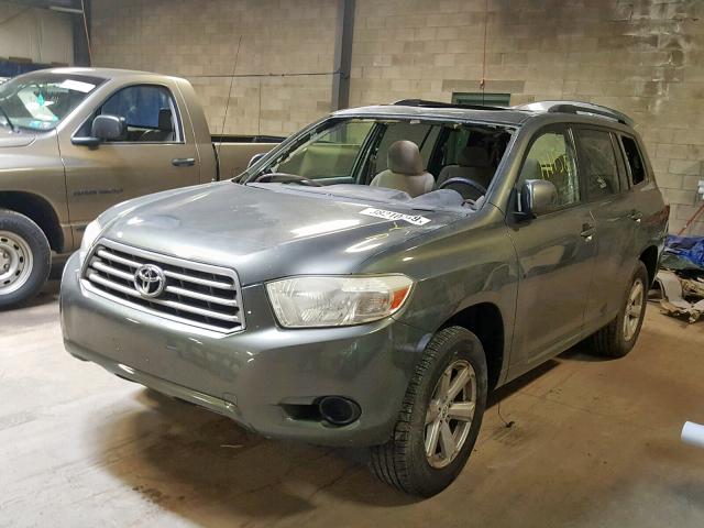 JTEES41A882059078 - 2008 TOYOTA HIGHLANDER GREEN photo 2