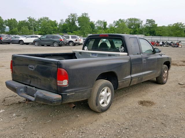 1B7GL22X7XS126799 - 1999 DODGE DAKOTA BLACK photo 4