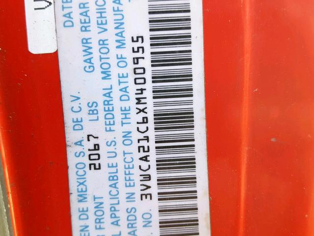 3VWCA21C6XM400955 - 1999 VOLKSWAGEN NEW BEETLE Qırmızı foto 10