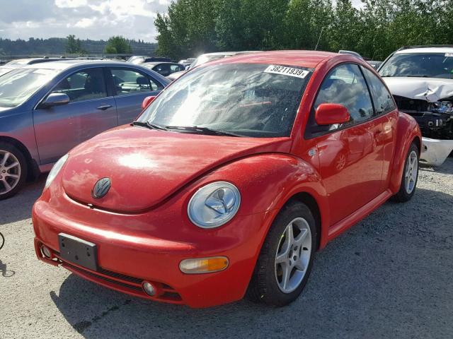 3VWCA21C6XM400955 - 1999 VOLKSWAGEN NEW BEETLE Qırmızı foto 2