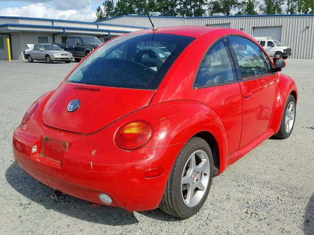 3VWCA21C6XM400955 - 1999 VOLKSWAGEN NEW BEETLE Qırmızı foto 4