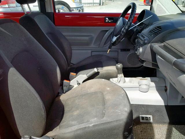 3VWCA21C6XM400955 - 1999 VOLKSWAGEN NEW BEETLE Qırmızı foto 5