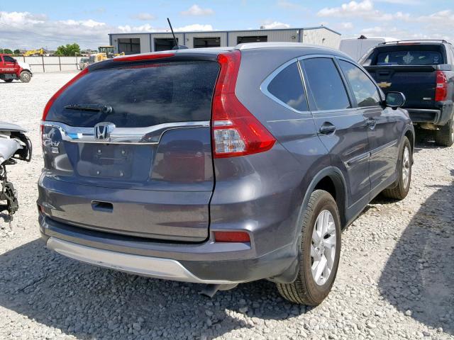 2HKRM3H7XFH547822 - 2015 HONDA CR-V EXL GRAY photo 4