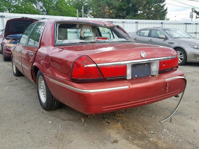 2MEFM75W2XX607161 - 1999 MERCURY GRAND MARQ RED photo 3