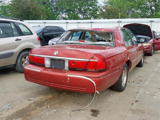 2MEFM75W2XX607161 - 1999 MERCURY GRAND MARQ RED photo 4