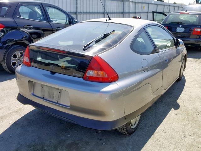 JHMZE14752T000842 - 2002 HONDA INSIGHT SILVER photo 4