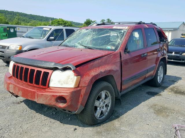 1J4GR48K95C540268 - 2005 JEEP GRAND CHER RED photo 2