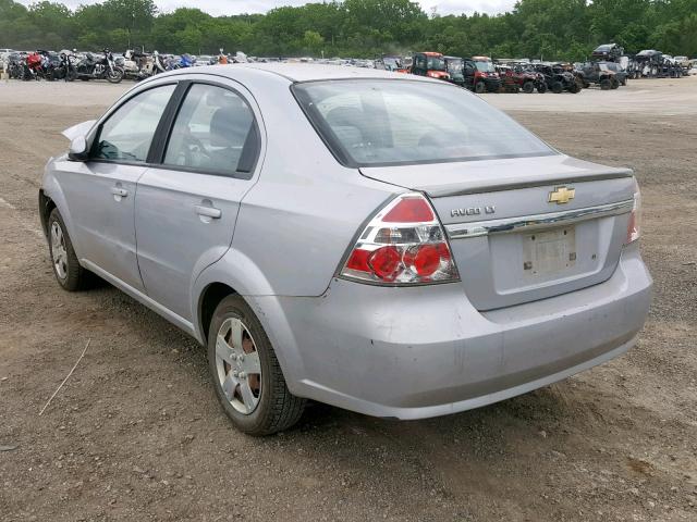 KL1TD5DE5AB048126 - 2010 CHEVROLET AVEO LS SILVER photo 3