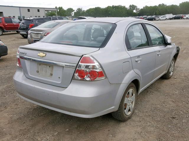 KL1TD5DE5AB048126 - 2010 CHEVROLET AVEO LS SILVER photo 4