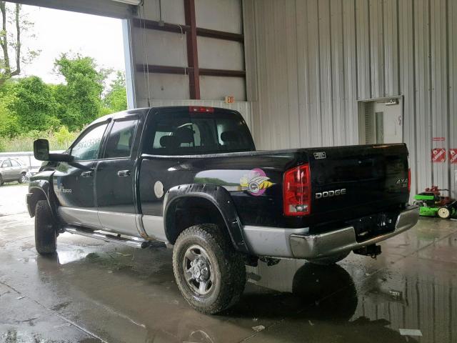 3D7KU28D94G171966 - 2004 DODGE RAM 2500 S შავი ფოტო 3