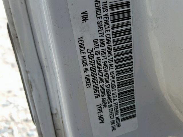 ZFBERFBB9H6E06676 - 2017 RAM PROMASTER BLACK photo 10