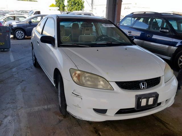 1HGEM22164L063492 - 2004 HONDA CIVIC DX V WHITE photo 1