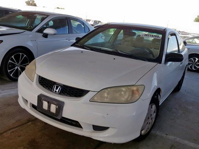 1HGEM22164L063492 - 2004 HONDA CIVIC DX V WHITE photo 2