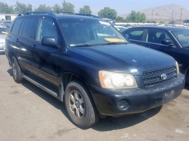 JTEGF21A220047643 - 2002 TOYOTA HIGHLANDER BLACK photo 1