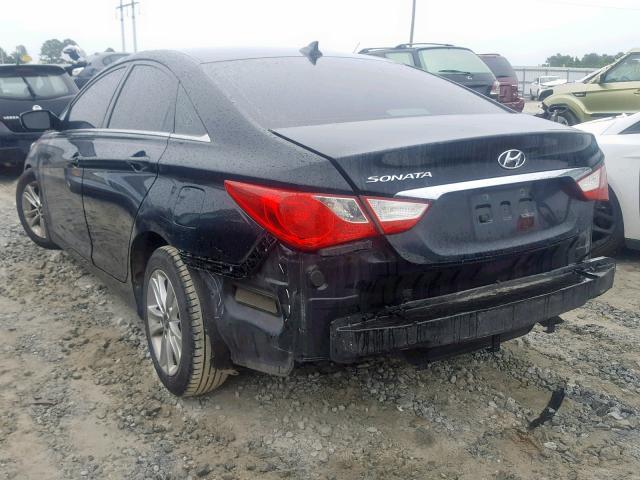 5NPEB4AC8DH636609 - 2013 HYUNDAI SONATA GLS BLACK photo 3