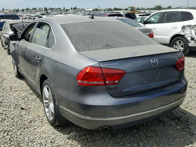 1VWBV7A34FC086221 - 2015 VOLKSWAGEN PASSAT SE GRAY photo 3