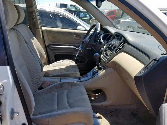 JTEGF21A220057847 - 2002 TOYOTA HIGHLANDER WHITE photo 5