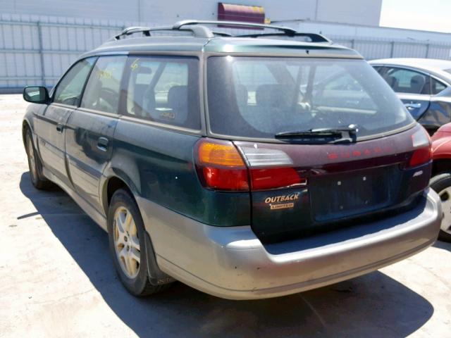 4S3BH6869Y7621169 - 2000 SUBARU LEGACY OUT GREEN photo 3